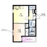 フジパレス瓜生堂Ⅱ番館 1DKの間取り