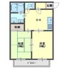 イーストフィールド 2DKの間取り