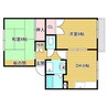 ドミール島泉 2DKの間取り