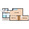 D porta pace 2LDKの間取り