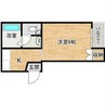 オリバーハウス 1Kの間取り