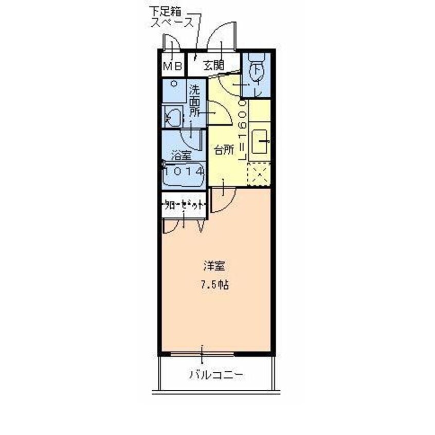 間取図 アルベージュ八戸ノ里Ⅰ番館
