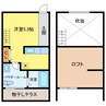ORTUS　AKAMATSU 1Rの間取り