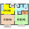 エクセレントメゾン 2DKの間取り