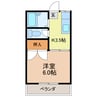 アミューズ本庄 1Kの間取り