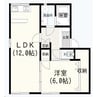 フォーレント若楠 1LDKの間取り