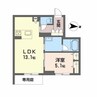 シャーメゾン県庁南 1LDKの間取り