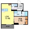 シャーメゾン県庁南 1LDKの間取り