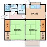 早田借家 2DKの間取り