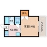 ブルージュハイムⅡ 1Kの間取り