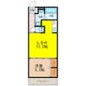 クワトロアンジュ 1LDKの間取り