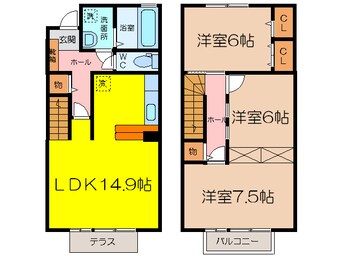 間取図 ジュシ　サン　ハウス鬼丸