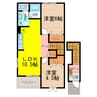 グリーンコートミヤハラ 2LDKの間取り