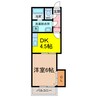 カルディア本庄 1DKの間取り