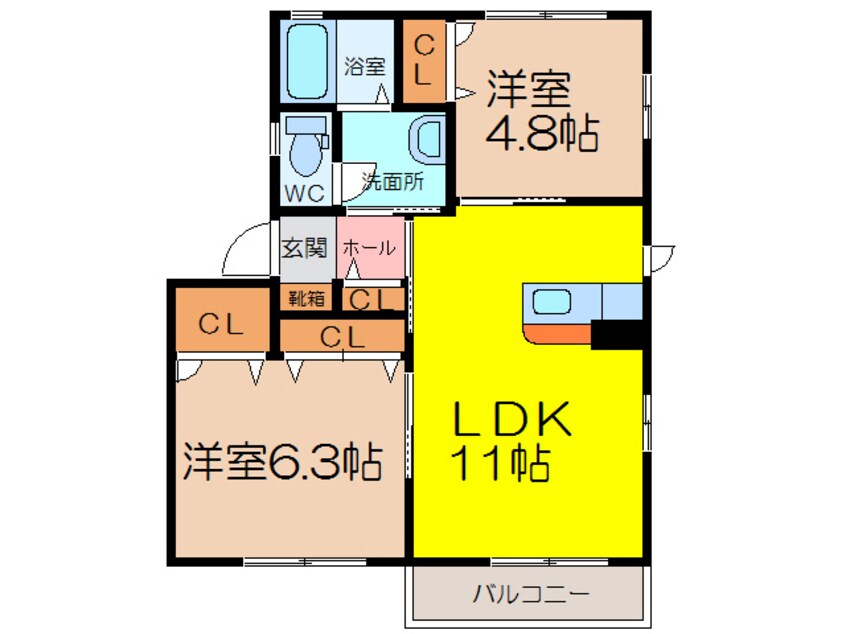 間取図 リバーサイド瓦町