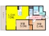 ラディスター 2LDKの間取り