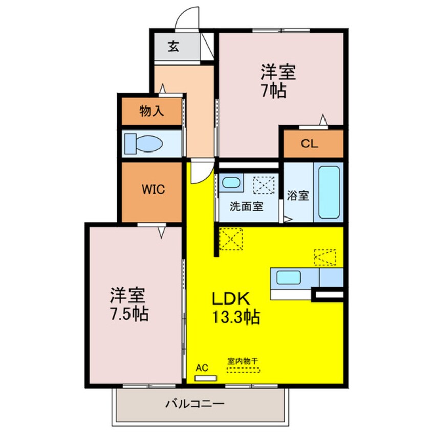 間取図 ルミエールホーム　弐番館