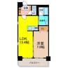 Y・SENレジデンス神園 1LDKの間取り