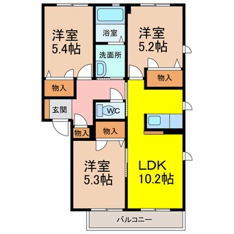 間取図 カーサ・カリエンテⅠ