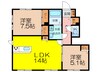 グリーンファーストみやこ 2LDKの間取り