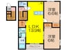 ワンネス 2LDKの間取り