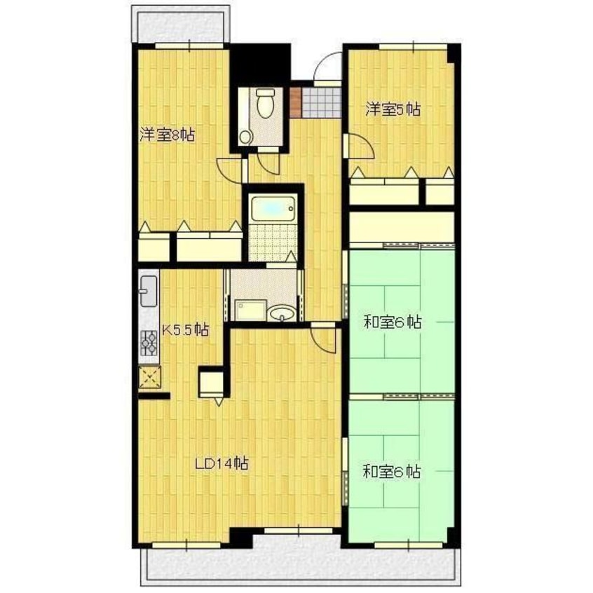 間取図 サーパス佐賀唐人町