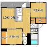 ルビナス赤松 2LDKの間取り