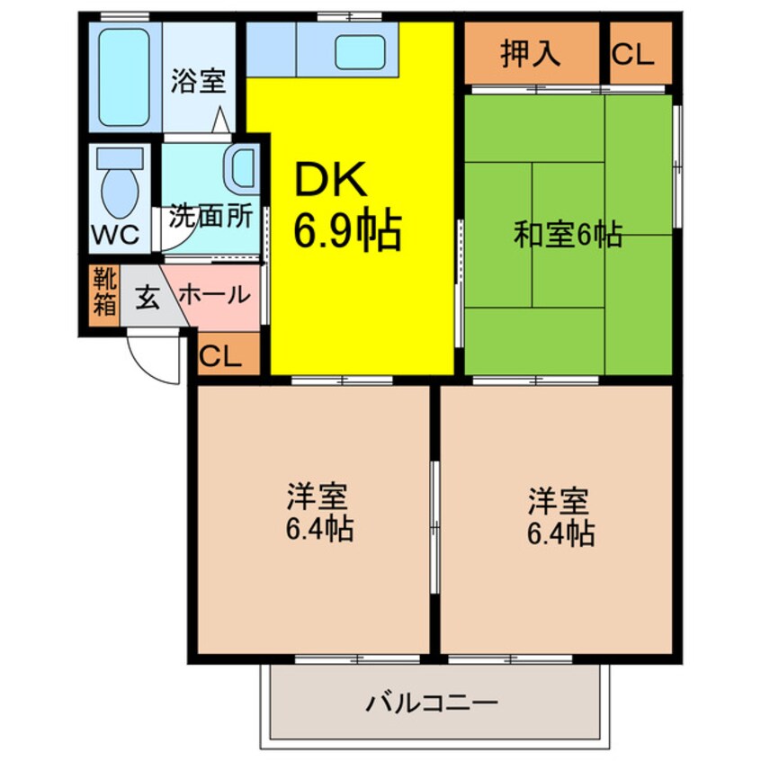 間取図 アネックス近藤　Ｂ