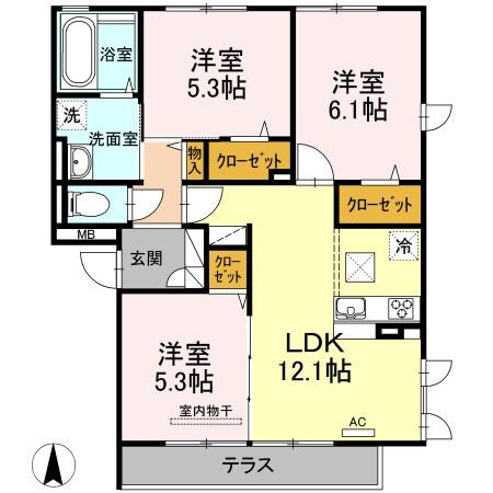 間取り図 セジュールオッツ兵庫