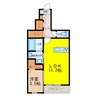 メルヴェイユ 1LDKの間取り