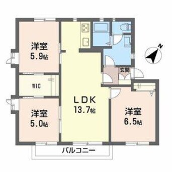 間取図 メゾンパークサイド　B