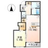 Tiara 1LDKの間取り