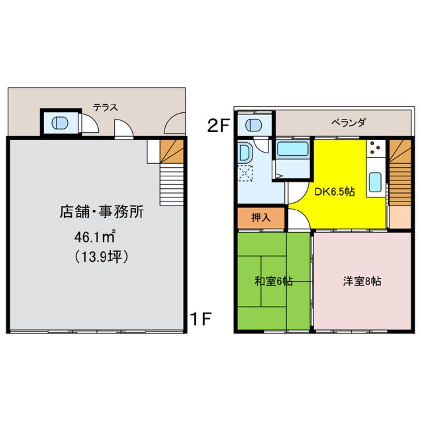 間取図 天祐原口貸店舗