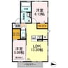 ラヴィベール 2LDKの間取り