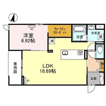 間取図 D-roomさくら