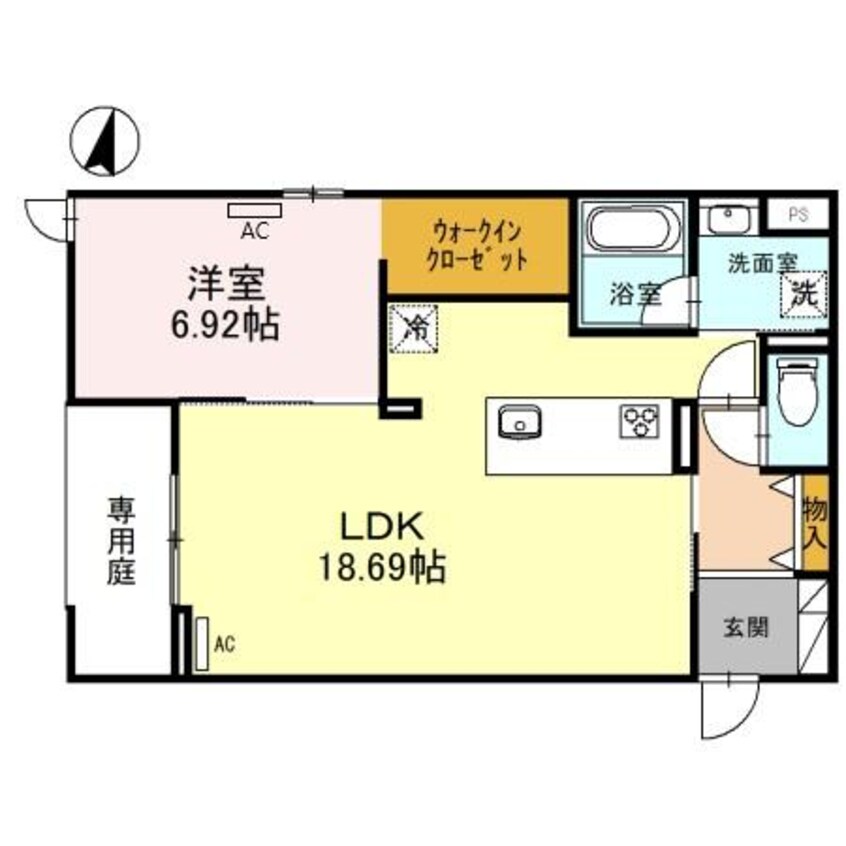 間取図 D-roomさくら