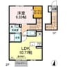 D－クレール　シェソアⅡ 1LDKの間取り