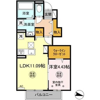 間取図 IKJ・クレール・シェソワⅠ