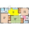 三ヶ島神園貸家 3DKの間取り