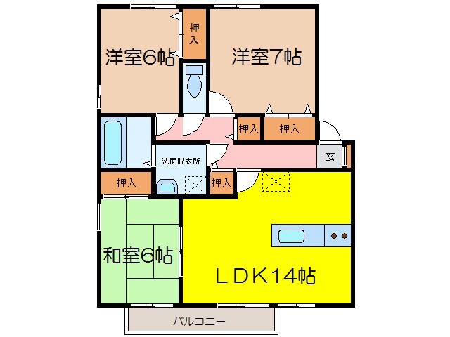 間取り図 リヴェールタウン赤松