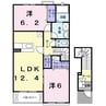 ベルプロムナード　G棟 2LDKの間取り