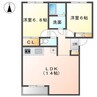 アムールハイツⅠ 2LDKの間取り