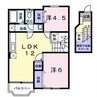 リバーサイドビレジ 2LDKの間取り