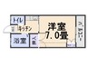 セントラルハイツ 1Kの間取り