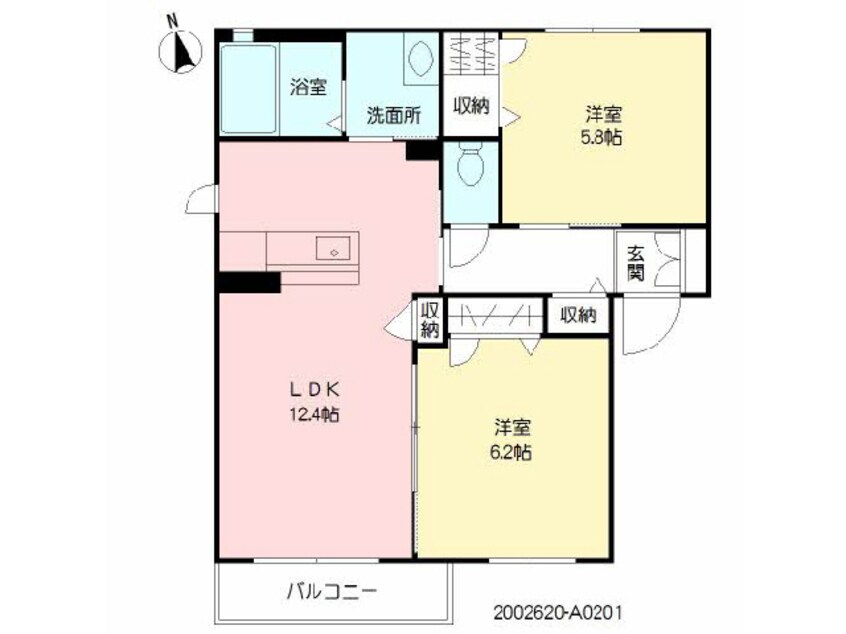 間取図 カーサ・ラピス　Ｆ