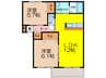 カーサ・ラピス 2LDKの間取り