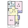 ピース・コア 2DKの間取り