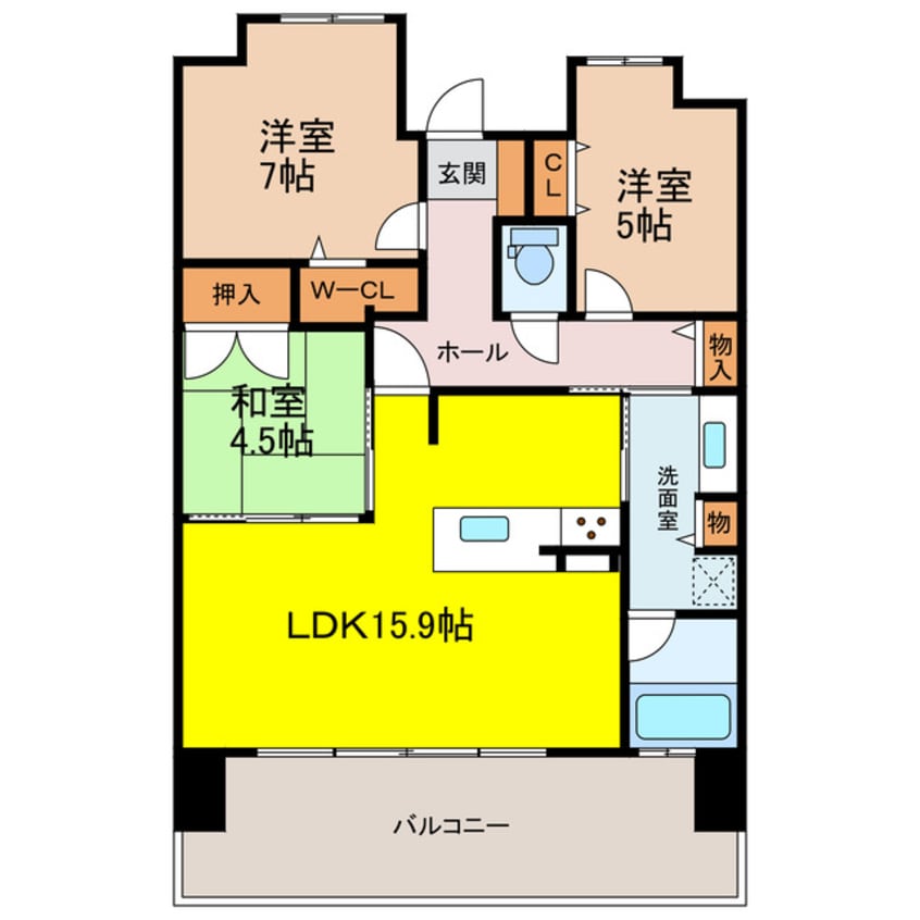 間取図 オーヴィジョン夢咲南