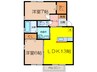 グラース諸富 2LDKの間取り