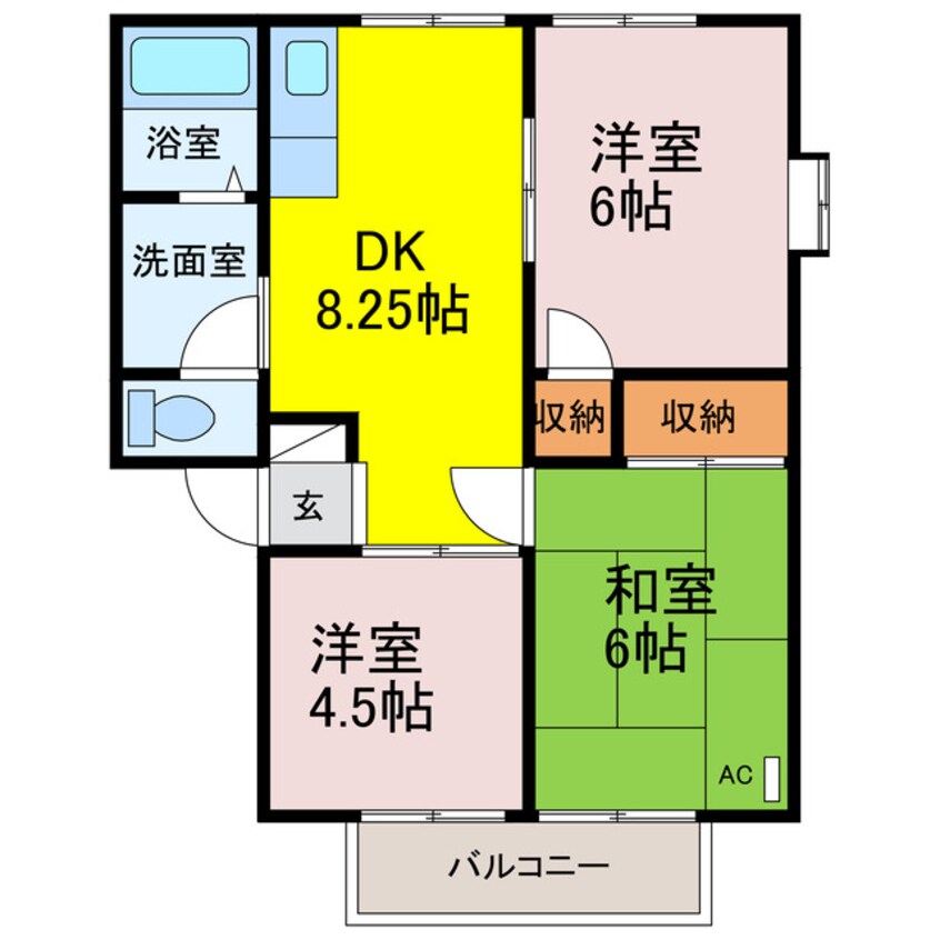 間取図 サンガーデンナベシマＤ棟